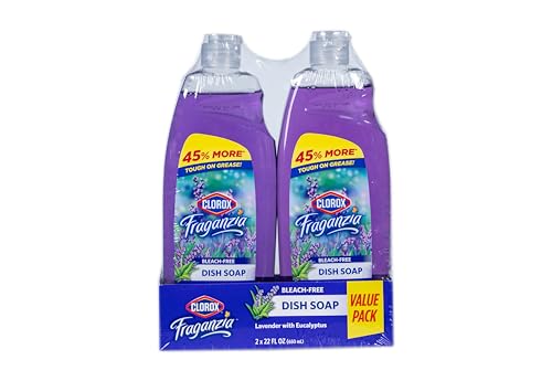 Clorox Fraganzia Liquid Dish Soap 22 Oz, 2 Pack Deal