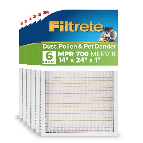 Filtrete 14x24x1 Air Filter, MERV 8, MPR 700, 6-Pack HVAC Filters Deal