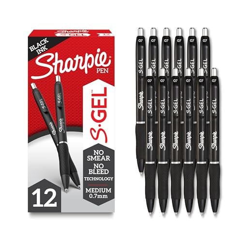 Sharpie S-Gel 0.7mm Medium Point Gel Pens 12-Pack
