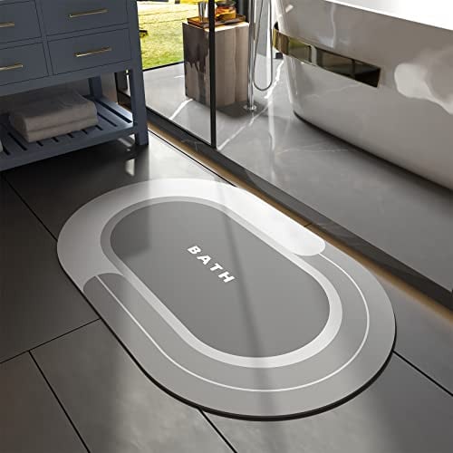 MontVoo 17" x 27" Non-Slip Quick-Dry Bath Mat (Grey) Deal