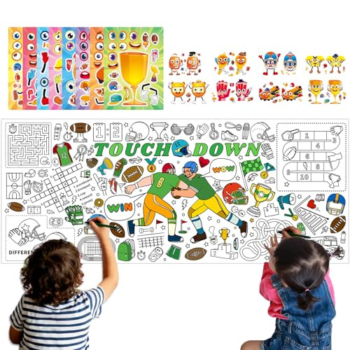 JiuFen Football Giant Coloring Tablecloth