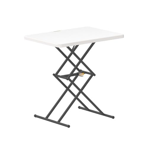 FanttikOutdoor 3 Settings 2-Second Effortless Quick Adjust Folding Table (Granite White)