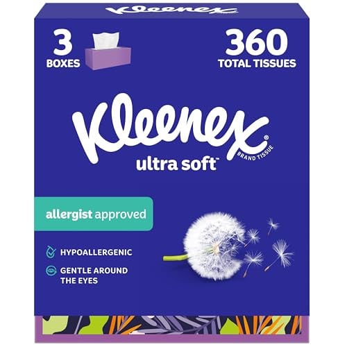 Kleenex Ultra Soft 3-Ply Facial Tissues 3-Pack 120-Count Deal