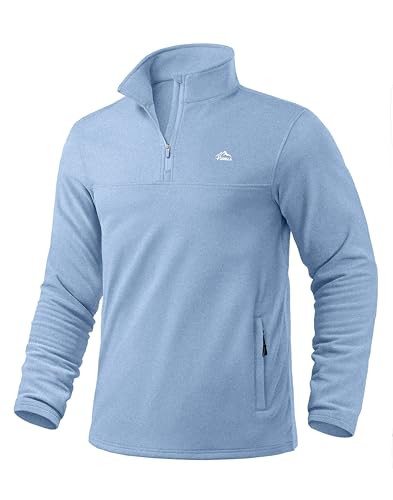 Pudolla Men’s Quarter Zip Pullover with 2 Pockets