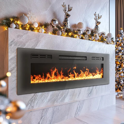 Yitahome 36" Wall Mounted Electric Fireplace with 3 Flame Colors, 1500W & 120V
