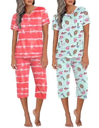 Two Sets of Pajama Capri Pants
