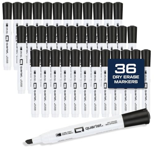 36-Pack Quartet Dry Erase Markers (Black)