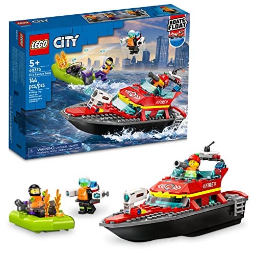 LEGO City Fire Rescue Floatable Boat Building Set 144-Piece