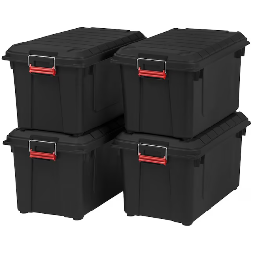 4-Pack IRIS 82 Qt. WeatherPro Store-It-All Storage Bin