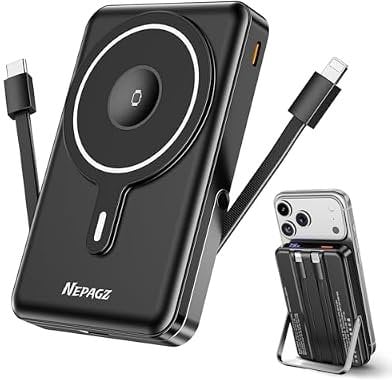 10000mAh Magnetic Power Bank with Foldable Stand Deal