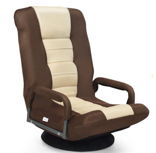 Costway Foldable 360 Swivel Gaming Floor Chair w/ Adjustable Backrest (Navy)