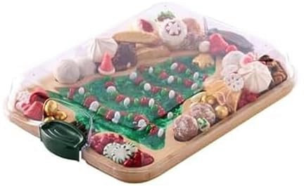 Farberware 11" x 14" Tree Build-A-Board Holiday Charcuterie Board w/ Clear Locking Lid