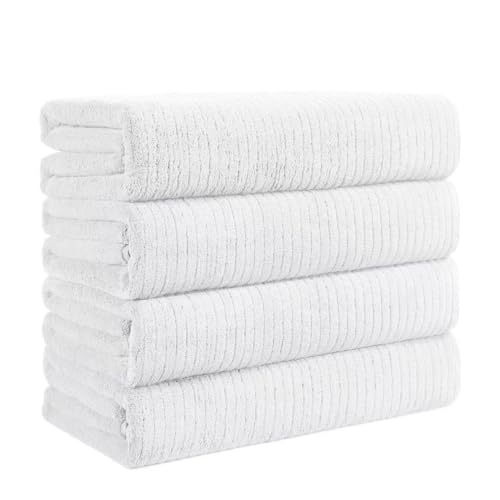 Lunoku 4-Pack 35 x 70-Inch Bath Towels