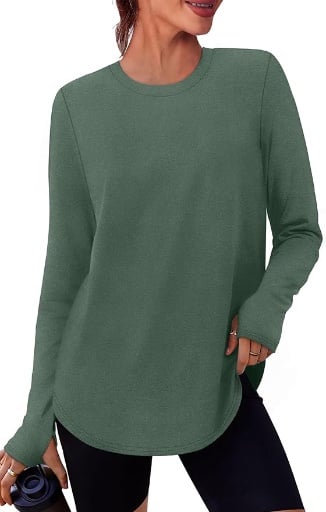 NIASHOT Long Sleeve Workout Tops   Deal