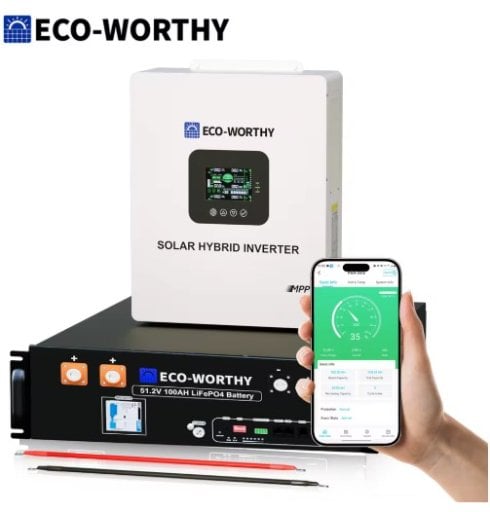 ECO-WORTHY 48V 100Ah LiFePO4 Server Rack Battery w/ Bluetooth & WiFi ...
