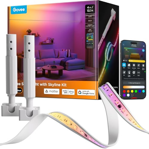 Govee Strip Light with Skyline Kit, 13.1ft Smart LED Strip Lights