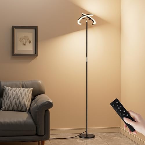 Rotatable LED Floor Lamp with Touch & Remote Control, 70" Tall, 40W/2400LM Deal