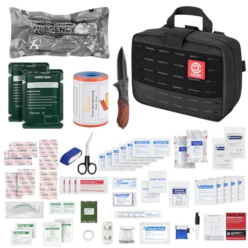 CVLIFE First Aid Care Kit with MOLLE Pouch