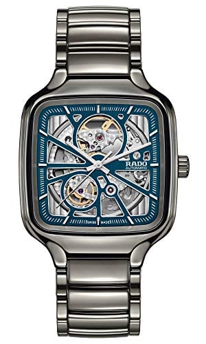 Rado True Square Open Heart Unisex Automatic Swiss Watch 38mm Square Blue Dial Deal