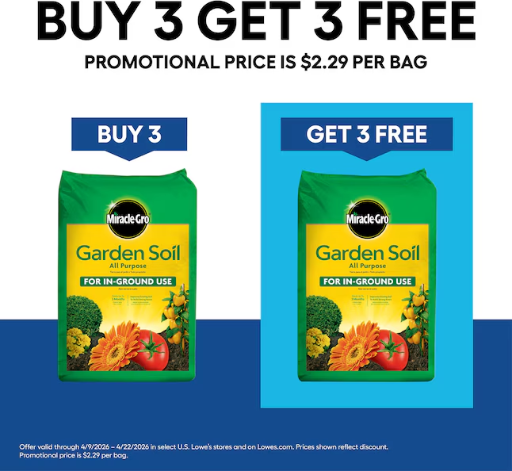 Miracle-Gro In-Ground Use 0.75 Cubic feet All-purpose Garden soil Deal