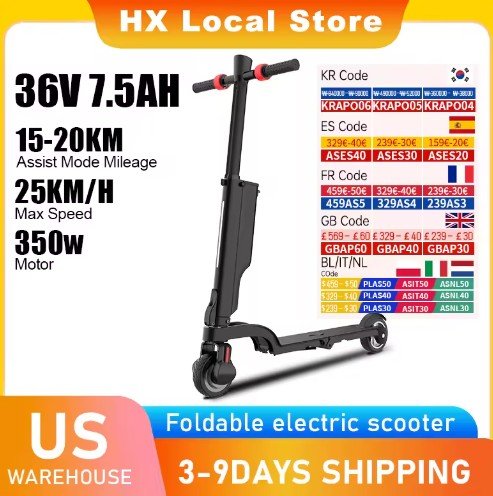 HX X6 Foldable Electric Kick Scooter 350W