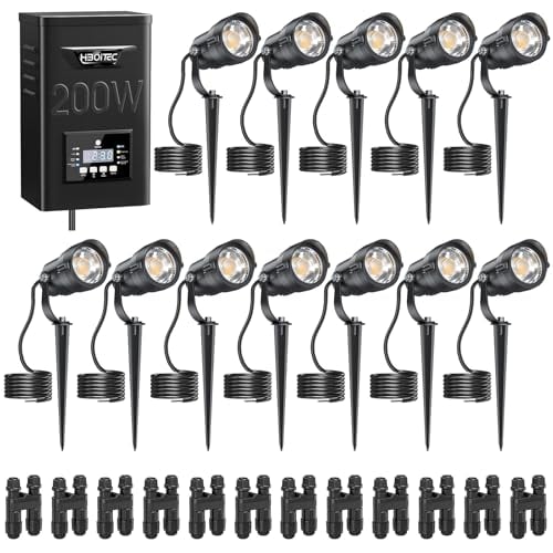 12W Landscape Lighting Kit with 200W Low Voltage Transformer