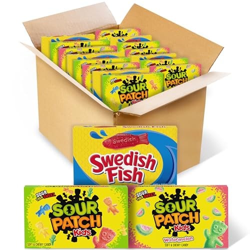 Swedish Fish & Sour Patch Kids Candy Variety Pack Deal