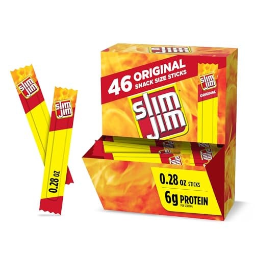 Slim Jim Smoked Meat Sticks, Original Flavor, 46 Count Deal