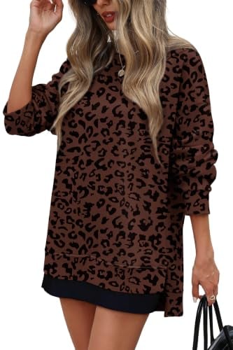 OFEEFAN Crewneck Sweatshirt Oversized Long Sleeve Shirts Deal