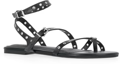 No Boundaries Women's Strappy Flat Sandals Deal