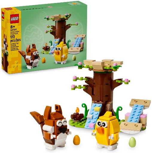 LEGO Spring Animal Playground Building Set - Pretend Play Kit with Squirrel & Bird Toys, 40709, 172 Pcs