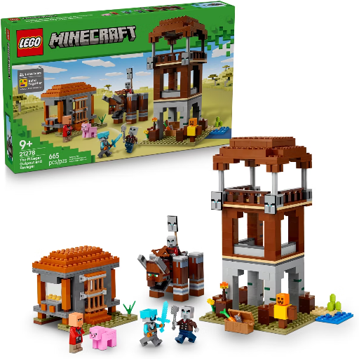 LEGO Minecraft The Pillager Outpost and Ravager (21278), 665 Pieces