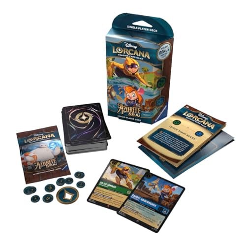 Ravensburger Disney Lorcana TCG: Azurite Sea - Emerald & Sapphire Single-Player Deck Deal