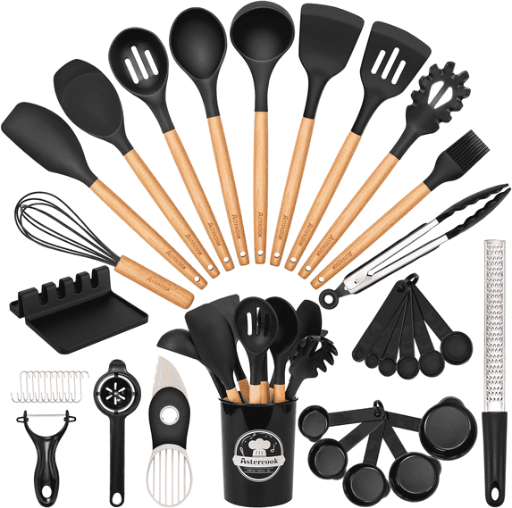 Astercook Silicone Cooking Utensils Set, 38 PCS
