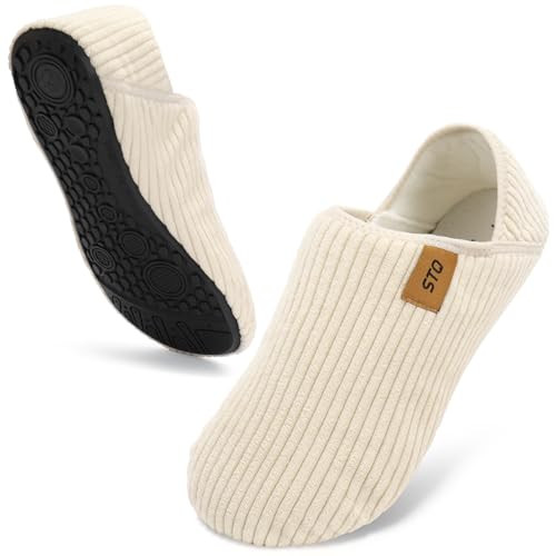 STQ Women House Corduroy Slipper Socks