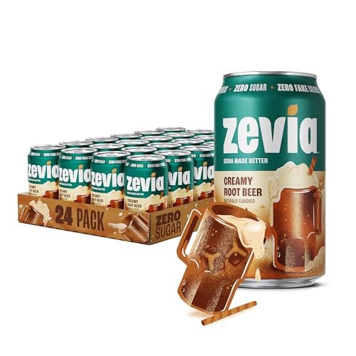 Zevia Zero Sugar Creamy Root Beer Soda 24-Pack Deal