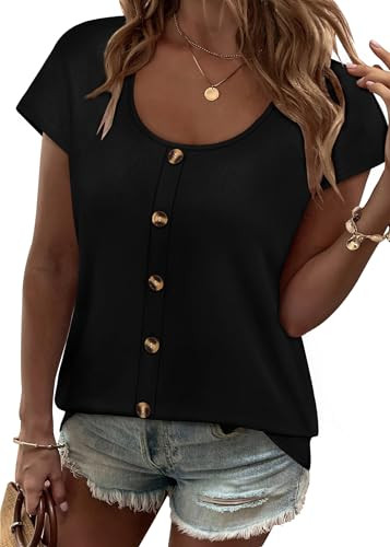 Women's Cap Sleeve Button Down Shirts