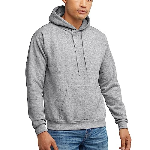 Hanes Men's Pullover Ecosmart Hooded, Light Steel