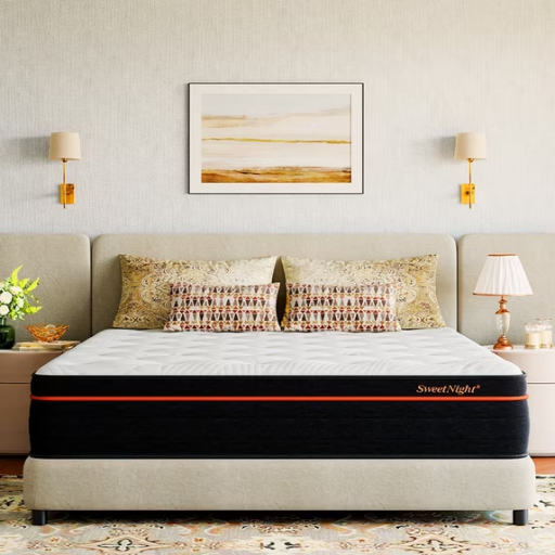 Sweetnight Twilighty 14" Cooling Gel Memory Foam Medium Firm Supportive Hybrid Mattress King Size Deal