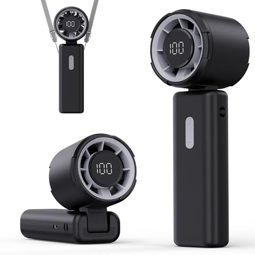 TUNISE 100-Speed Rechargeable Foldable Handheld Fan Deal
