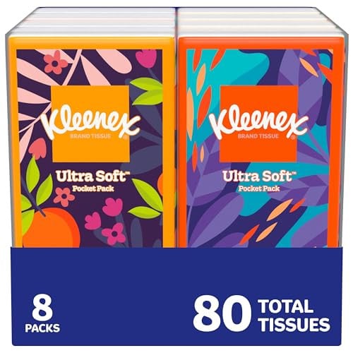 Kleenex On-The-Go Ultra Facial Tissues 8-Pack 10-Count Deal