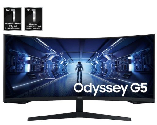 34" Odyssey G55T WQHD 1440p 165Hz Samsung Monitor