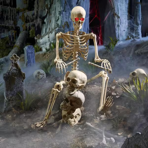 5' LED Pose-N-Stay Skeleton