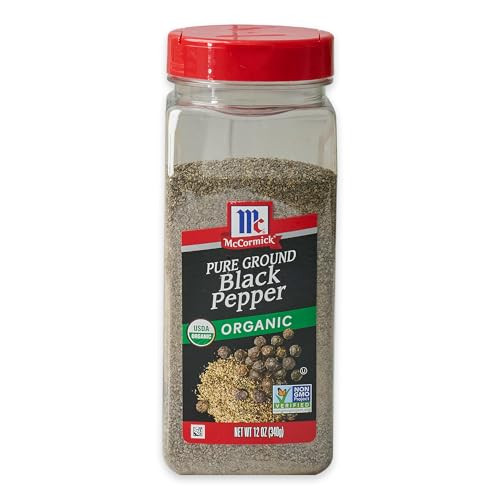 McCormick Ground Organic Black Pepper 12 oz