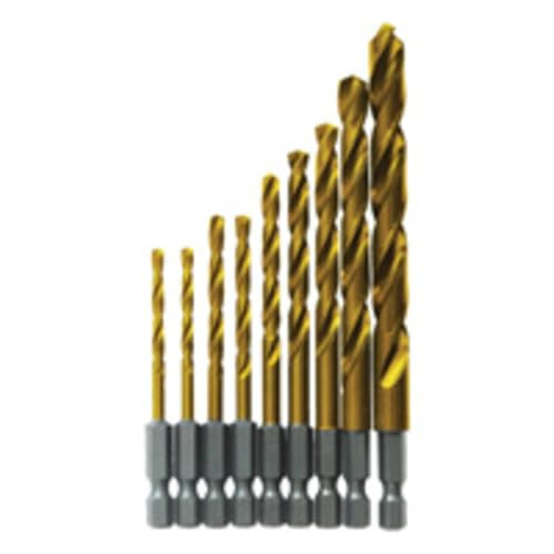 Bosch TI9IM 9 Pc. Impact Tough Titanium Nitride Coated Drill Bit Set
