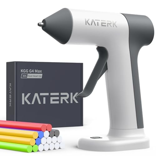 Katerk Cordless Hot Glue Gun with 50 Mini Glue Sticks