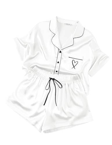 Ekouaer Womens Silk Satin Pajama Set 2 