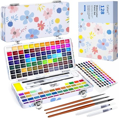 Caliart 128-Colors Watercolor Paint Set