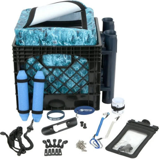 Mossy Oak 24 Piece Kayak Storage Crate with Dry Bag Deal