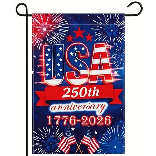 250th Double Sided Anniversary Garden Flag (12" x 18") Deal